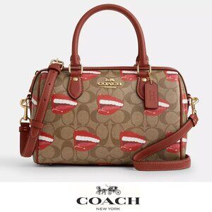 🥰 Coach X Tom Wesselmann Rowan Satchel Bag In Signature Canvas